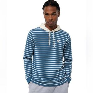NWT Men’s Volcom Ballast Striped Henley hoodie pullover